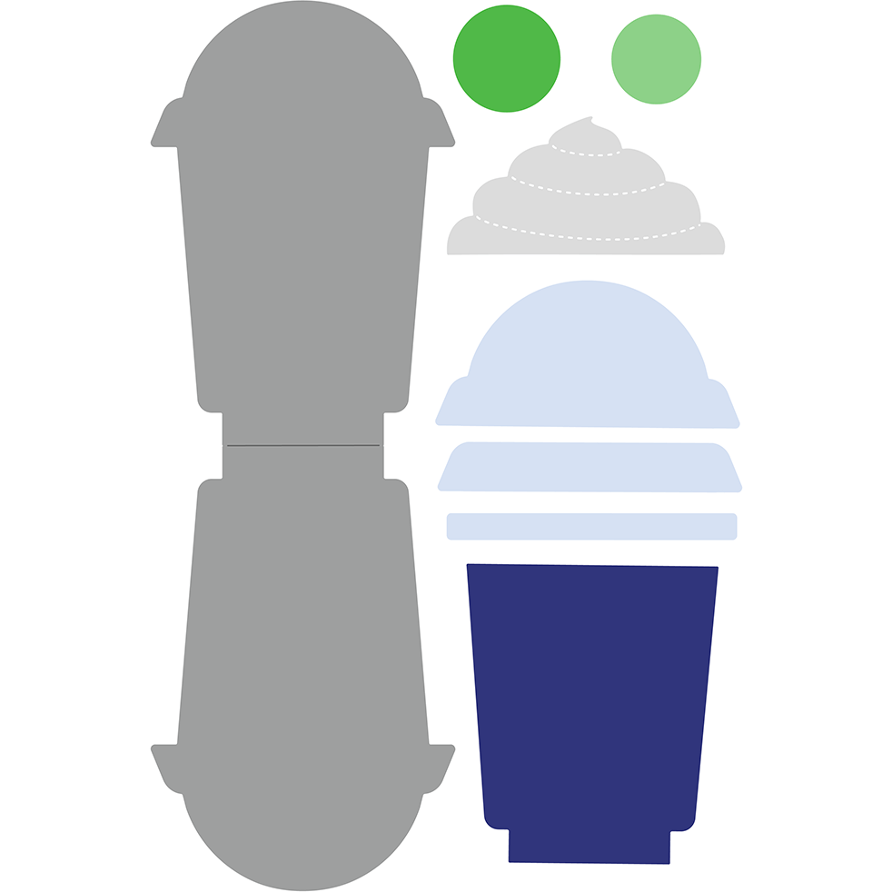 Frappe Shake Card - Honey Cuts - Stand - Alone Dies - Retiring - Honey Bee Stamps