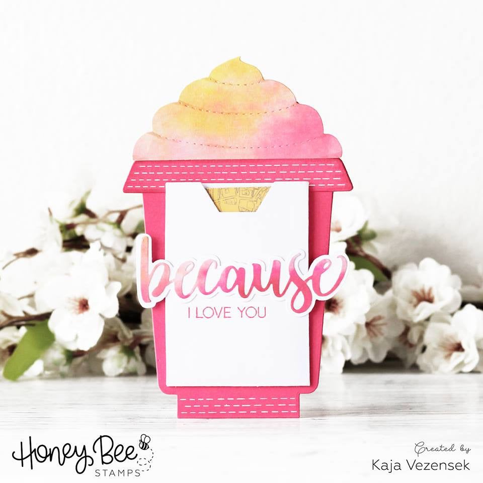 milkshake card sleeves Honey Bee Stamps Frappe Shake Card Honey Cuts Steel Crafts Dies