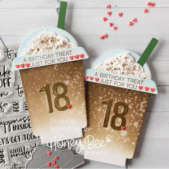 Frappe Shake Card - Honey Cuts - Stand - Alone Dies - Retiring - Honey Bee Stamps