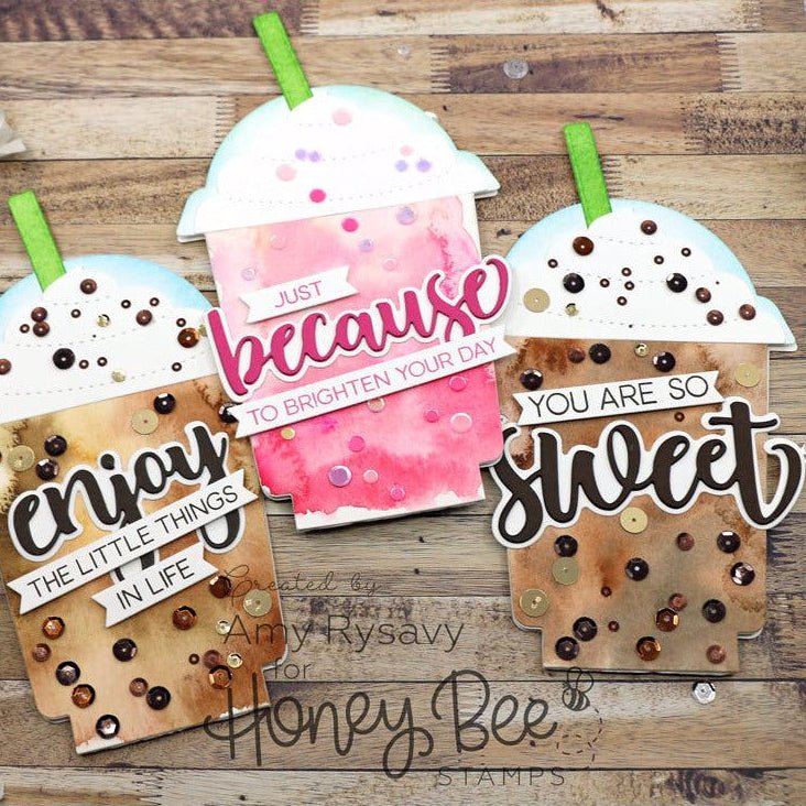 Frappe Shake Card - Honey Cuts - Stand - Alone Dies - Retiring - Honey Bee Stamps