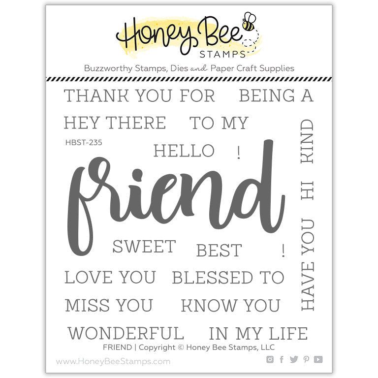 Friend - 4x4 Stamp Set - Honey Bee Stamps