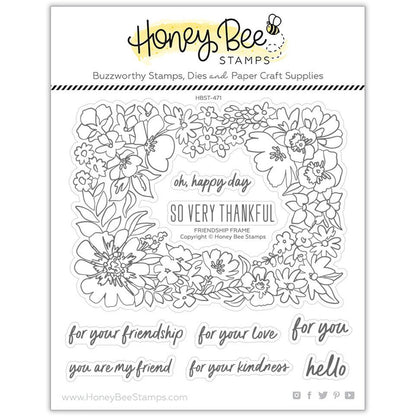 Friendship Frame - 6x6 Photopolymer Stamp Set - Honey Bee Stamps
