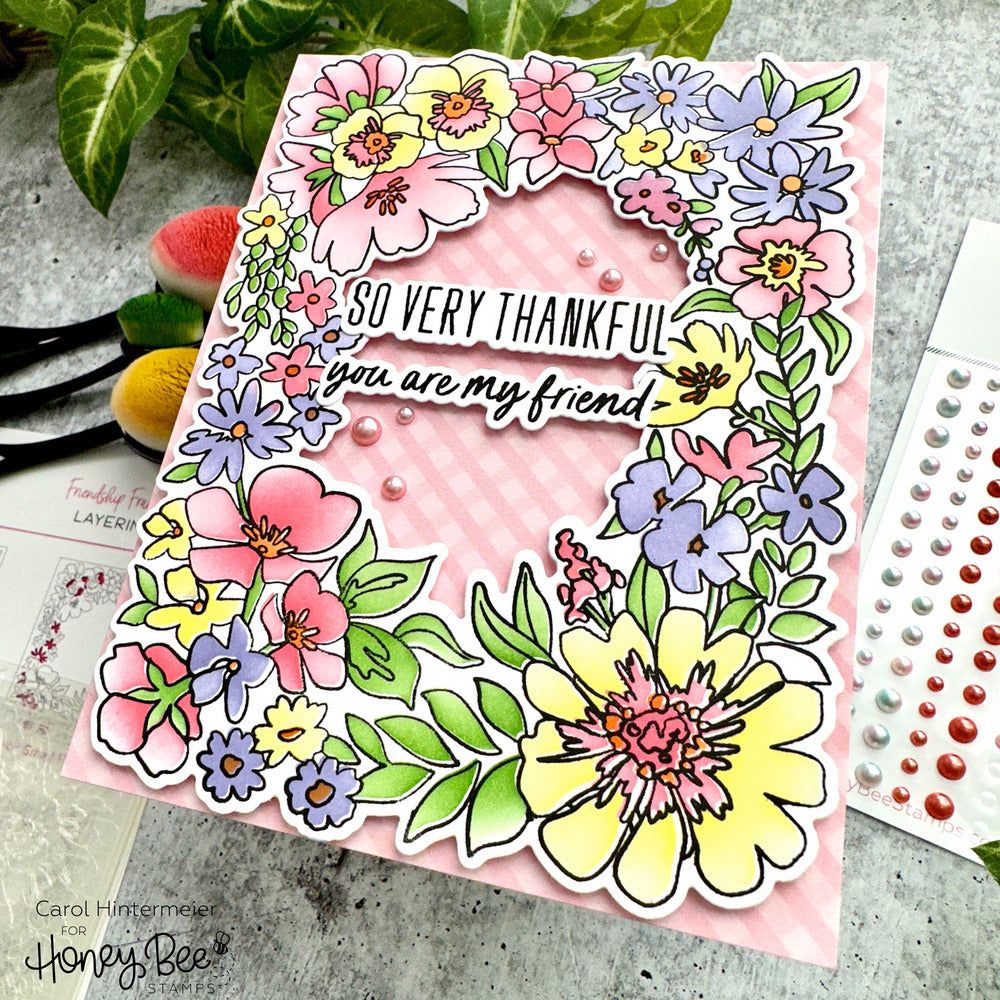 Friendship Frame - 6x6 Photopolymer Stamp Set - Honey Bee Stamps
