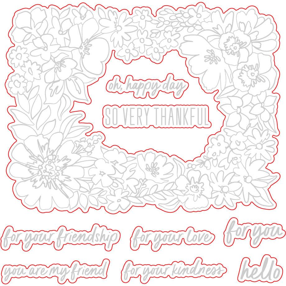 Friendship Frame - Honey Cuts - Coordinating Dies - Honey Bee Stamps