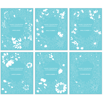 Friendship Frame - Set of 6 - A2 4.25"x5.5" Coordinating Stencils - Honey Bee Stamps