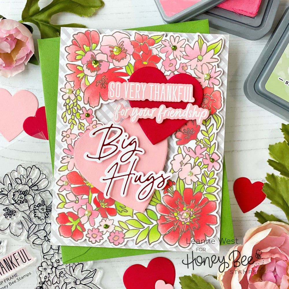 Friendship Frame - Set of 6 - A2 4.25"x5.5" Coordinating Stencils - Honey Bee Stamps