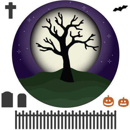 Fright Night Circlescape - Honey Cuts - Stand - Alone Dies - Retiring - Honey Bee Stamps