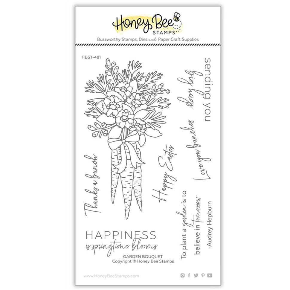 Garden Bouquet - 4x6 Photopolymer Stamp Set - Honey Bee Stamps