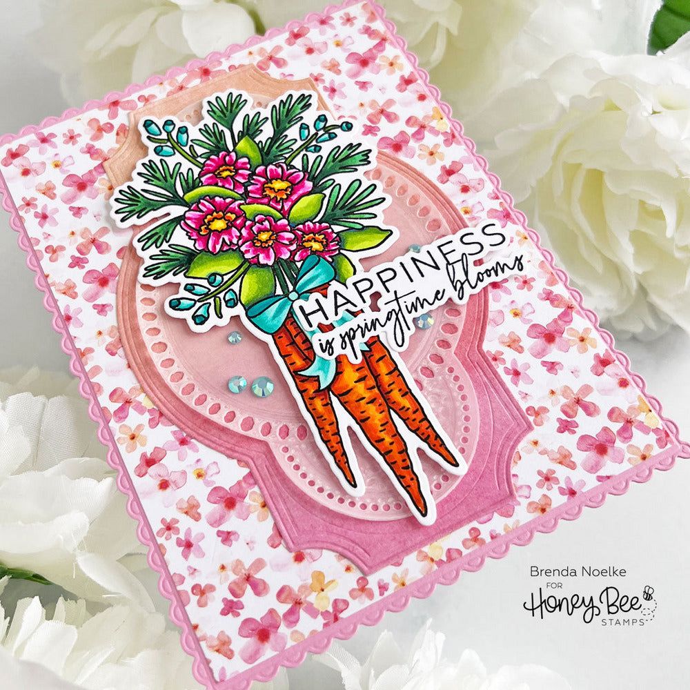 Garden Bouquet - Set Of 2 Coordinating Stencils - Honey Bee Stamps