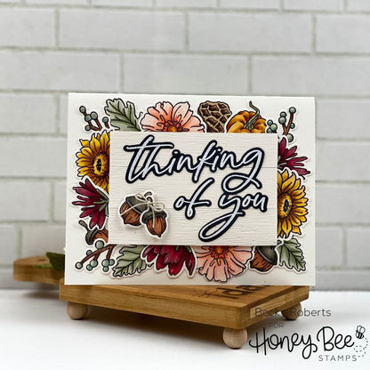 Garden Harvest Florals - 6x6 Photopolymer Stamp Set - Retiring - Honey Bee Stamps
