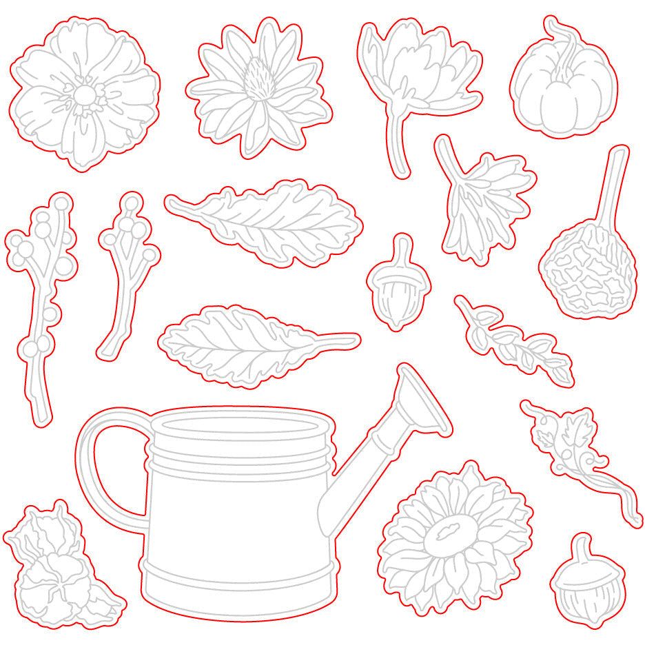 Garden Harvest Florals - Honey Cuts - Coordinating Dies - Retiring - Honey Bee Stamps