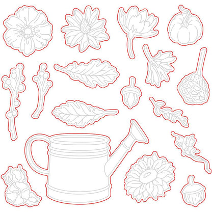 Garden Harvest Florals - Honey Cuts - Coordinating Dies - Retiring - Honey Bee Stamps