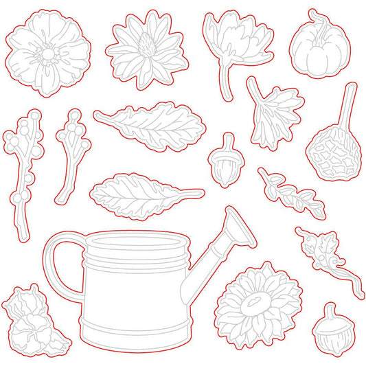 Garden Harvest Florals - Honey Cuts - Coordinating Dies - Retiring - Honey Bee Stamps