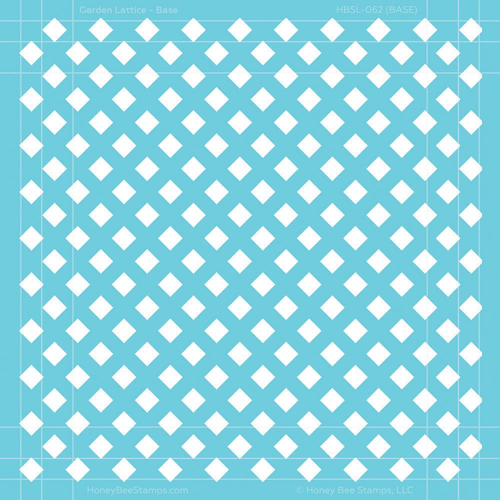 Garden Lattice - Set of 2 - 6"x6" Layering Stencils - Honey Bee Stamps