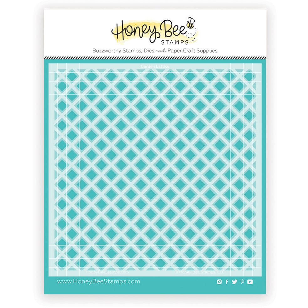 Garden Lattice - Set of 2 - 6"x6" Layering Stencils - Honey Bee Stamps