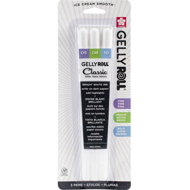 Gelly Roll Classic Point Pens 3/Pkg | Fine, Med, Bold