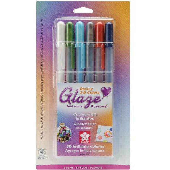 Gelly Roll Glaze Pens - Basic Colors 6/Pkg - Honey Bee Stamps