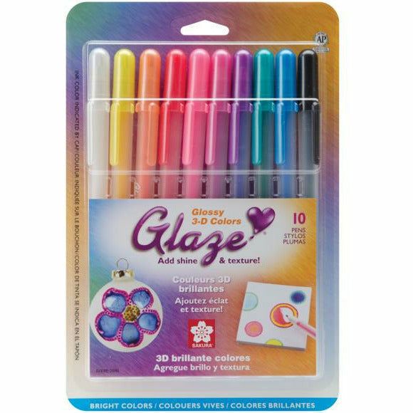 Gelly Roll Glaze Pens - Bright Colors 10/Pkg - Honey Bee Stamps