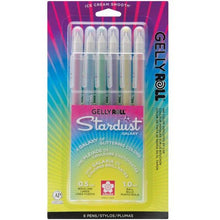 Gelly Roll Stardust Pens - Glittering Colors 6/Pkg - Galaxy - Honey Bee Stamps