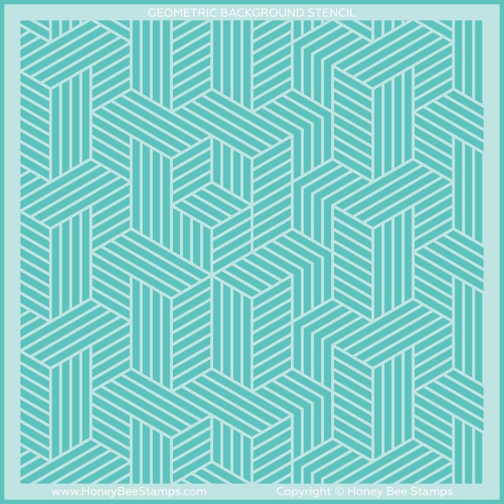 Geometric Lines - 6"x6" Background Stencil - Retiring - Honey Bee Stamps