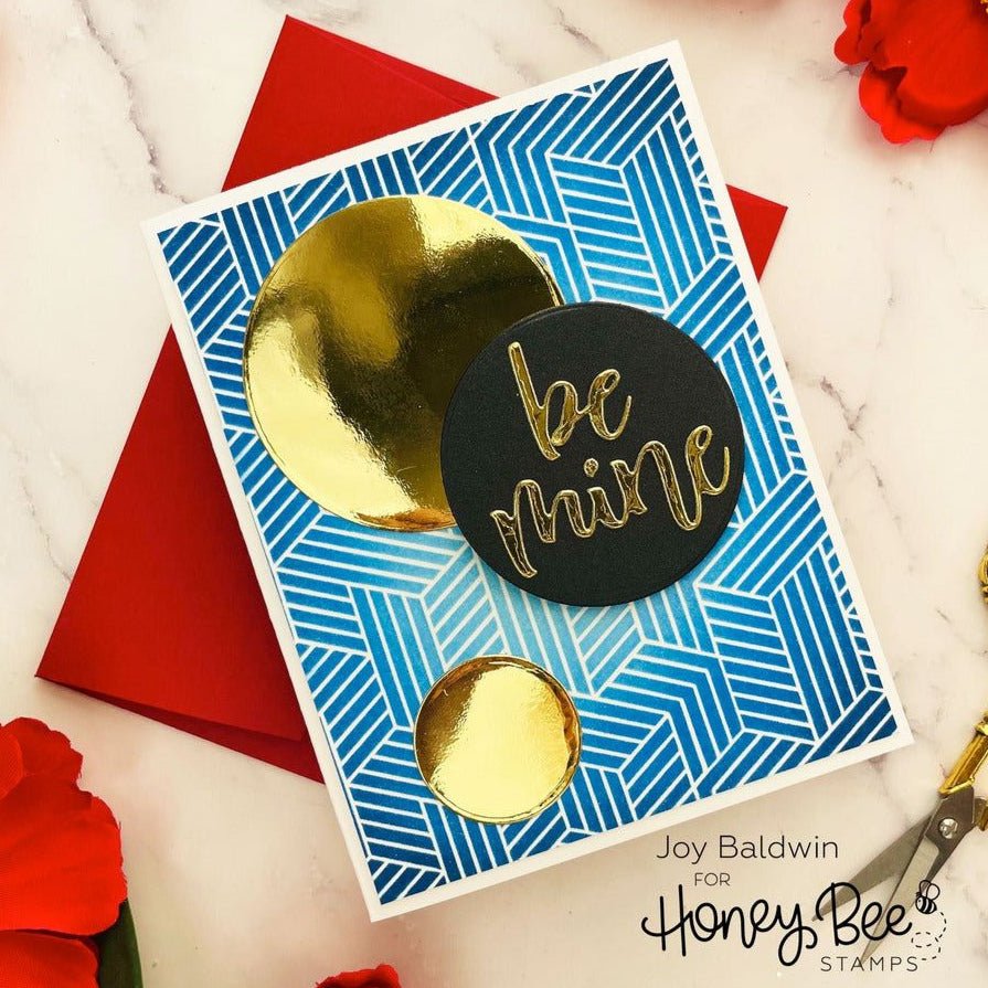 Geometric Lines - 6"x6" Background Stencil - Retiring - Honey Bee Stamps