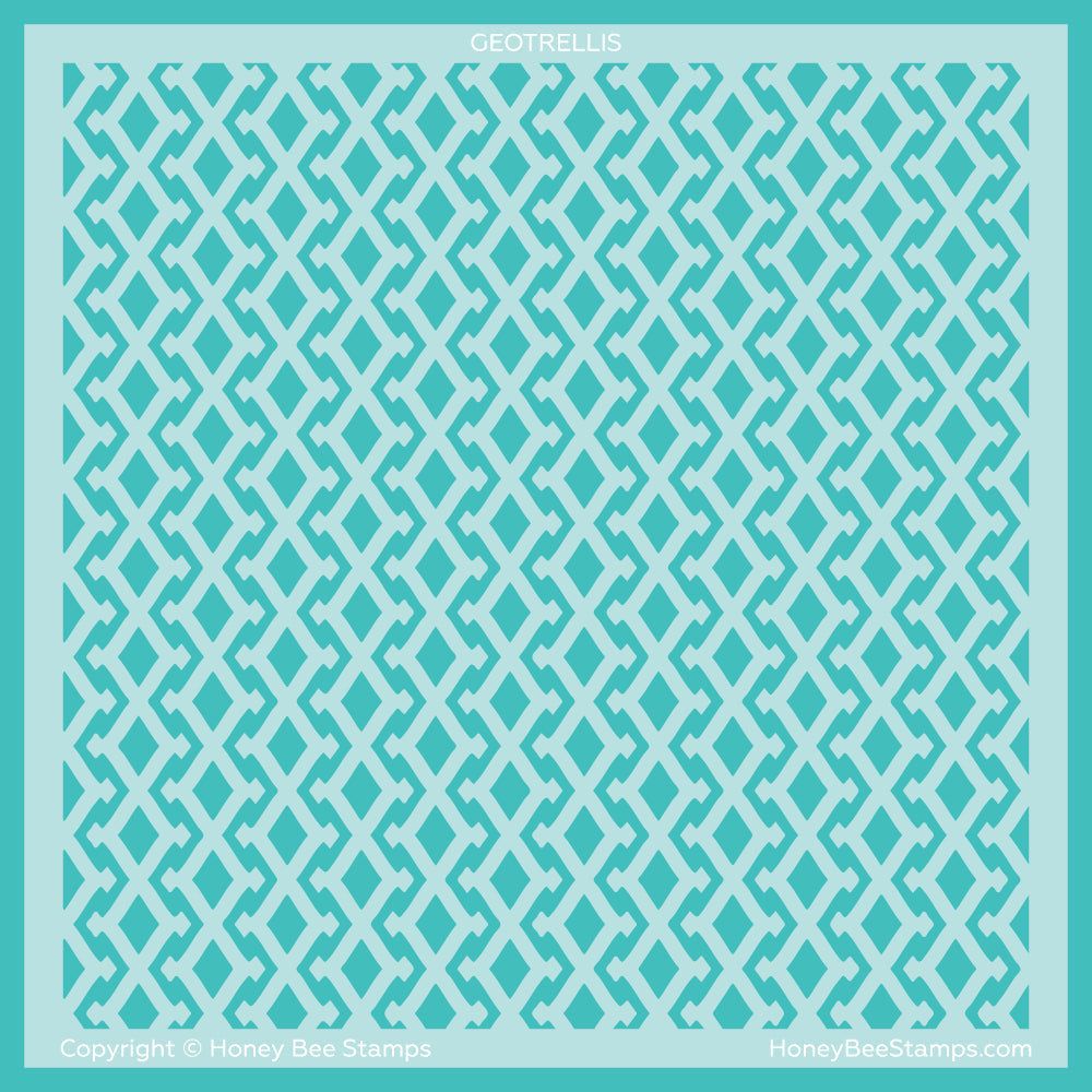 Geotrellis Background - 6x6 Background Stencil - Honey Bee Stamps