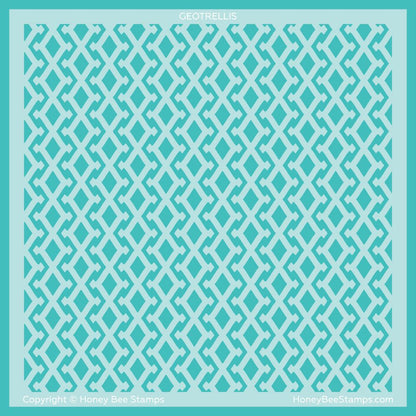 Geotrellis Background - 6x6 Background Stencil - Honey Bee Stamps