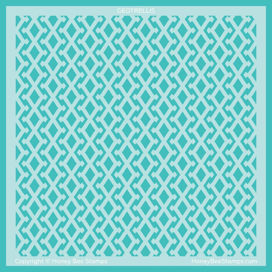 Geotrellis Background - 6x6 Background Stencil - Honey Bee Stamps