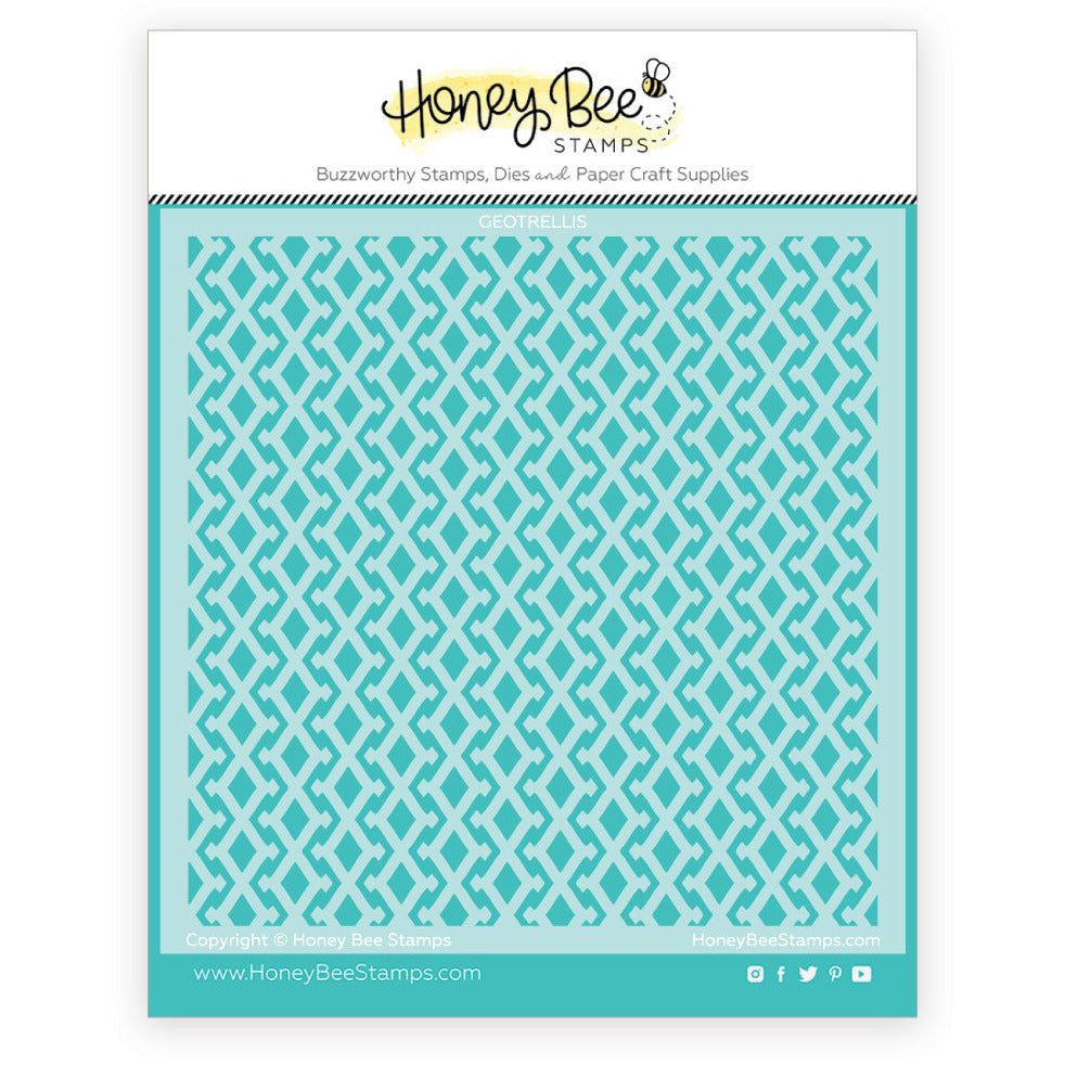 Geotrellis Background - 6x6 Background Stencil - Honey Bee Stamps