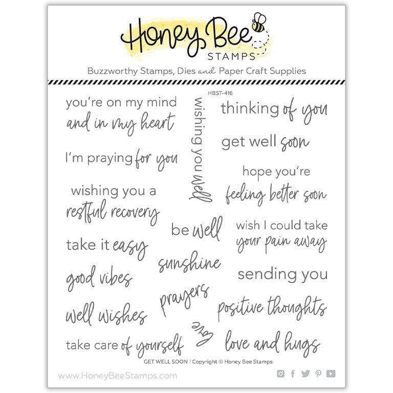 Get Well Soon - 6x6 Photopolymer Stamp Set - Honey Bee Stamps