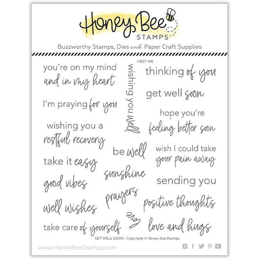 Get Well Soon - 6x6 Photopolymer Stamp Set - Honey Bee Stamps