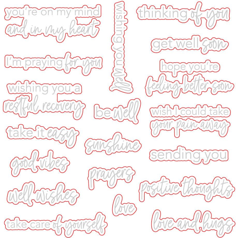 Get Well Soon - Honey Cuts - Coordinating Dies - Honey Bee Stamps