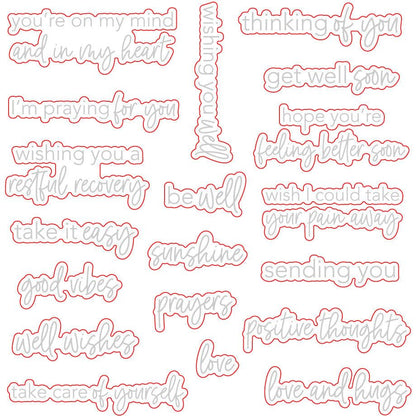 Get Well Soon - Honey Cuts - Coordinating Dies - Honey Bee Stamps