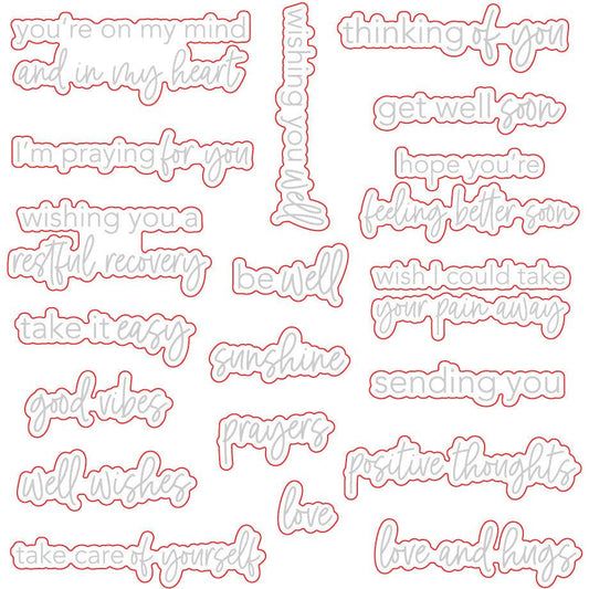 Get Well Soon - Honey Cuts - Coordinating Dies - Honey Bee Stamps