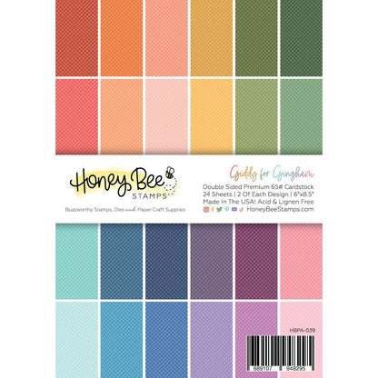 Giddy For Gingham Paper Pad 6x8.5 - 24 Double - Sided Sheets - Honey Bee Stamps