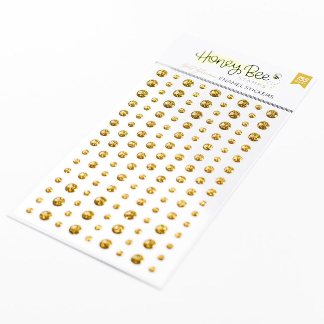 Gold Glimmer Enamel Stickers - 135 Count - Honey Bee Stamps