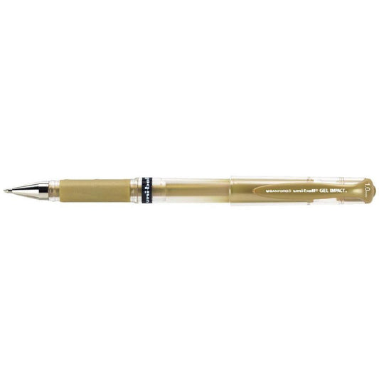 Gold Ink Uni - Ball Gel Impact Pen - Broad Point - Honey Bee Stamps