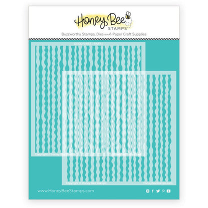 Good Vibes - Set Of 2 - 6"x6" Layering Stencils - Retiring - Honey Bee Stamps