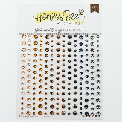 Grain & Grunge Gem Stickers - 210 Count - Honey Bee Stamps