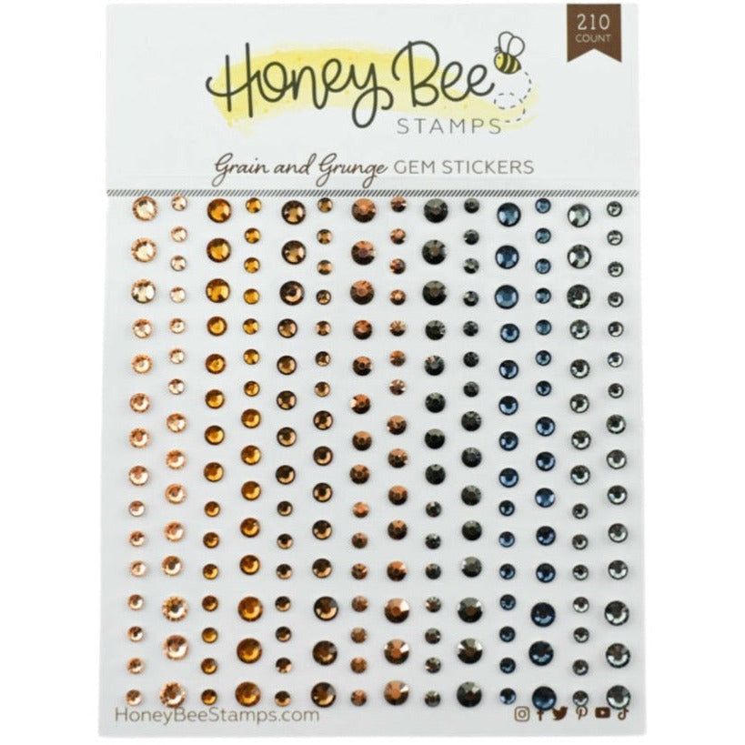 Grain & Grunge Gem Stickers - 210 Count - Honey Bee Stamps