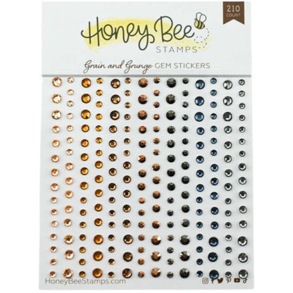 Grain & Grunge Gem Stickers - 210 Count - Honey Bee Stamps