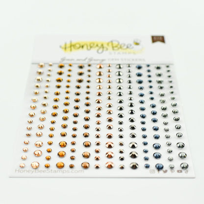 Grain & Grunge Gem Stickers - 210 Count - Honey Bee Stamps