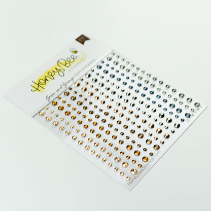 Grain & Grunge Gem Stickers - 210 Count - Honey Bee Stamps