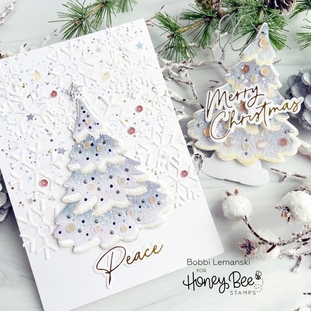 Grandma's Christmas Tree - 3D Embossing Folder - Honey Bee Stamps