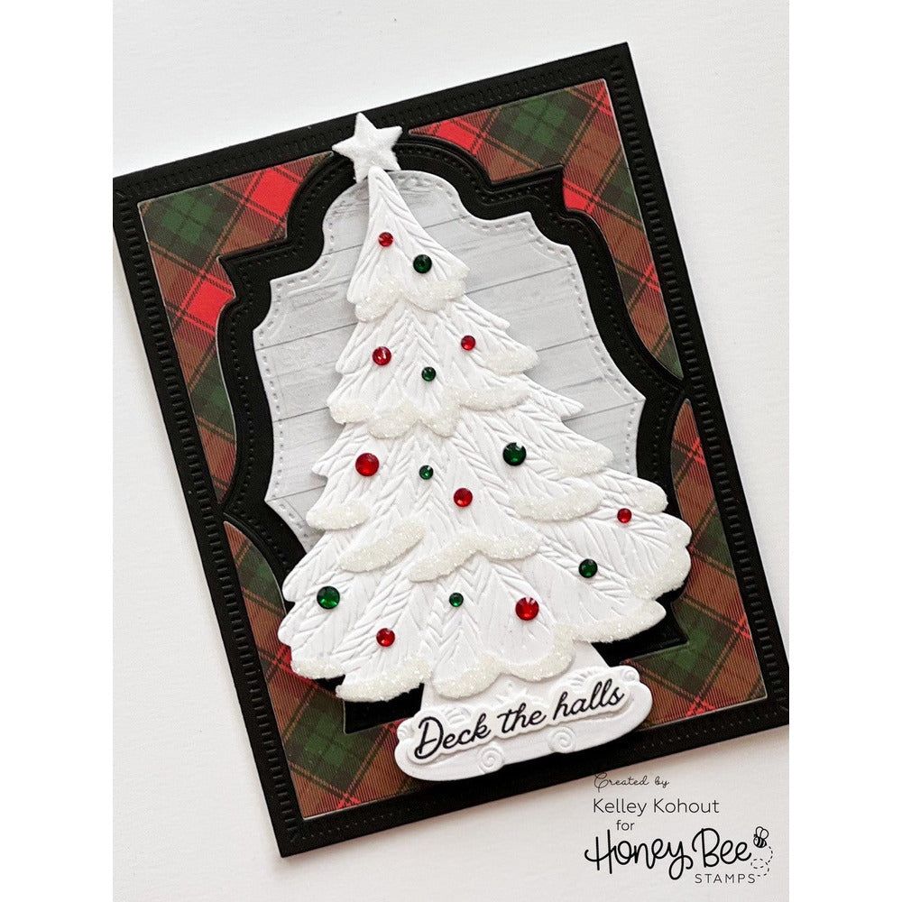 Grandma's Christmas Tree - 3D Embossing Folder - Honey Bee Stamps