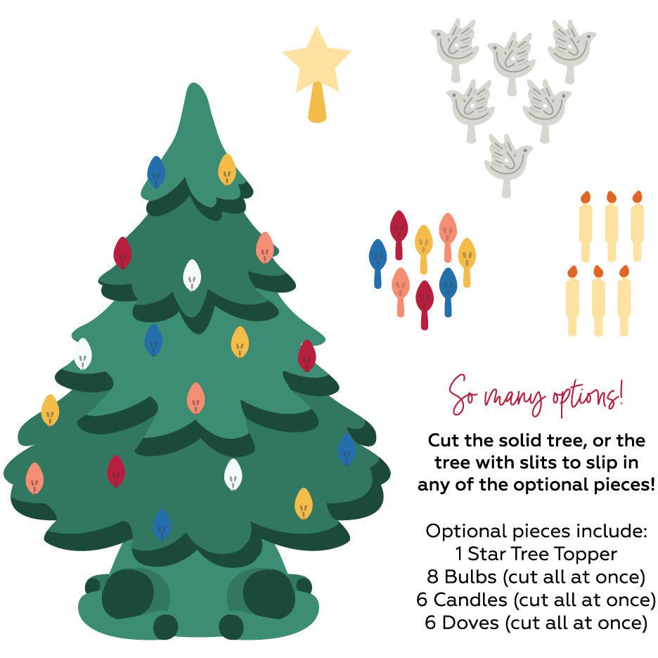 Grandma's Christmas Tree - Honey Cuts - Coordinating Dies - Honey Bee Stamps