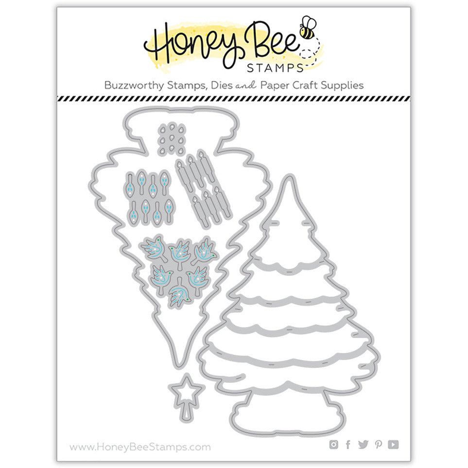 Grandma's Christmas Tree - Honey Cuts - Coordinating Dies - Honey Bee Stamps