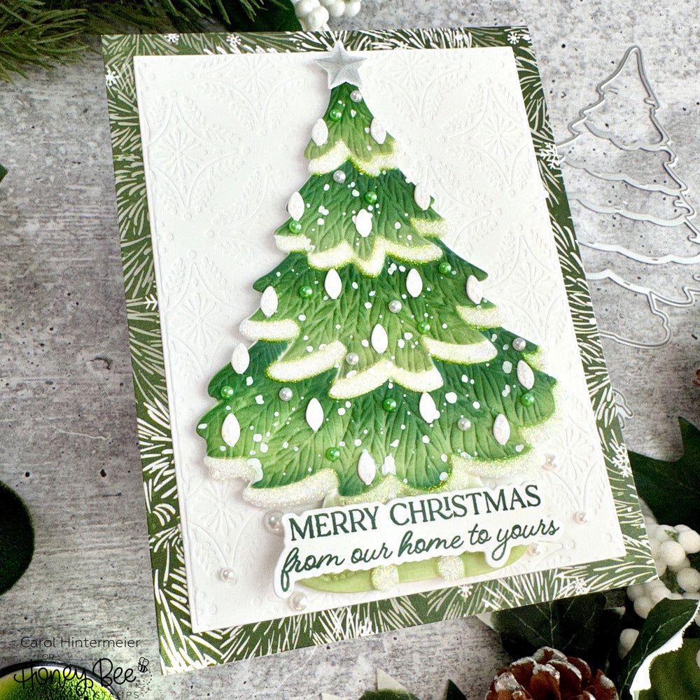 Grandma's Christmas Tree - Set of 3 - 6"x6" Coordinating Stencils - Honey Bee Stamps