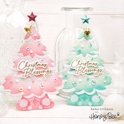 Grandma's Christmas Tree - Set of 3 - 6"x6" Coordinating Stencils - Honey Bee Stamps