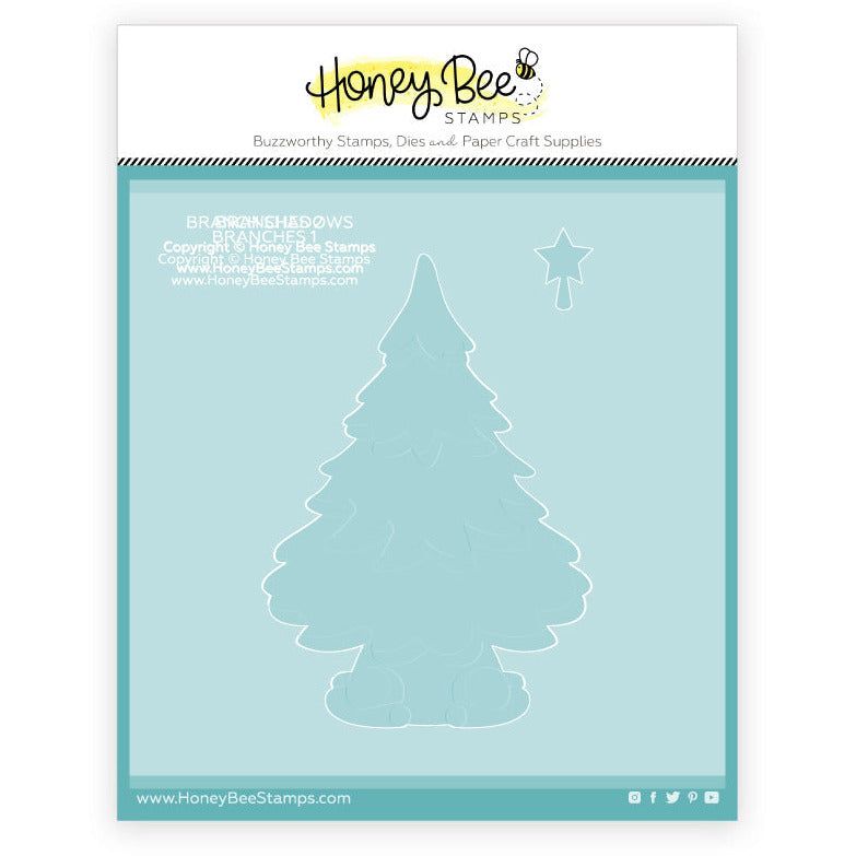 Grandma's Christmas Tree - Set of 3 - 6"x6" Coordinating Stencils - Honey Bee Stamps